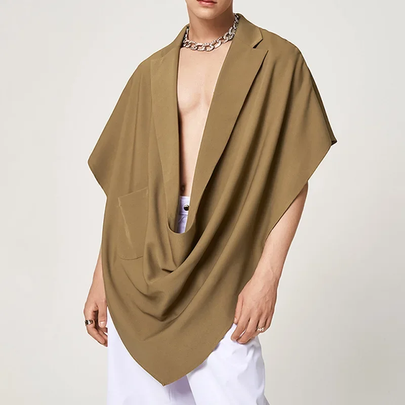 Summer New Men's Clothing Casual Lapel Sleeveless Fashion Cape Men's Loose Tank Top Street Solid Color Irregular Undershirt
Summer New Men's Clothing Casual Lapel Sleeveless Fashion Cape Men's Loose Tank Top Street Solid Color Irregular Undershirt
