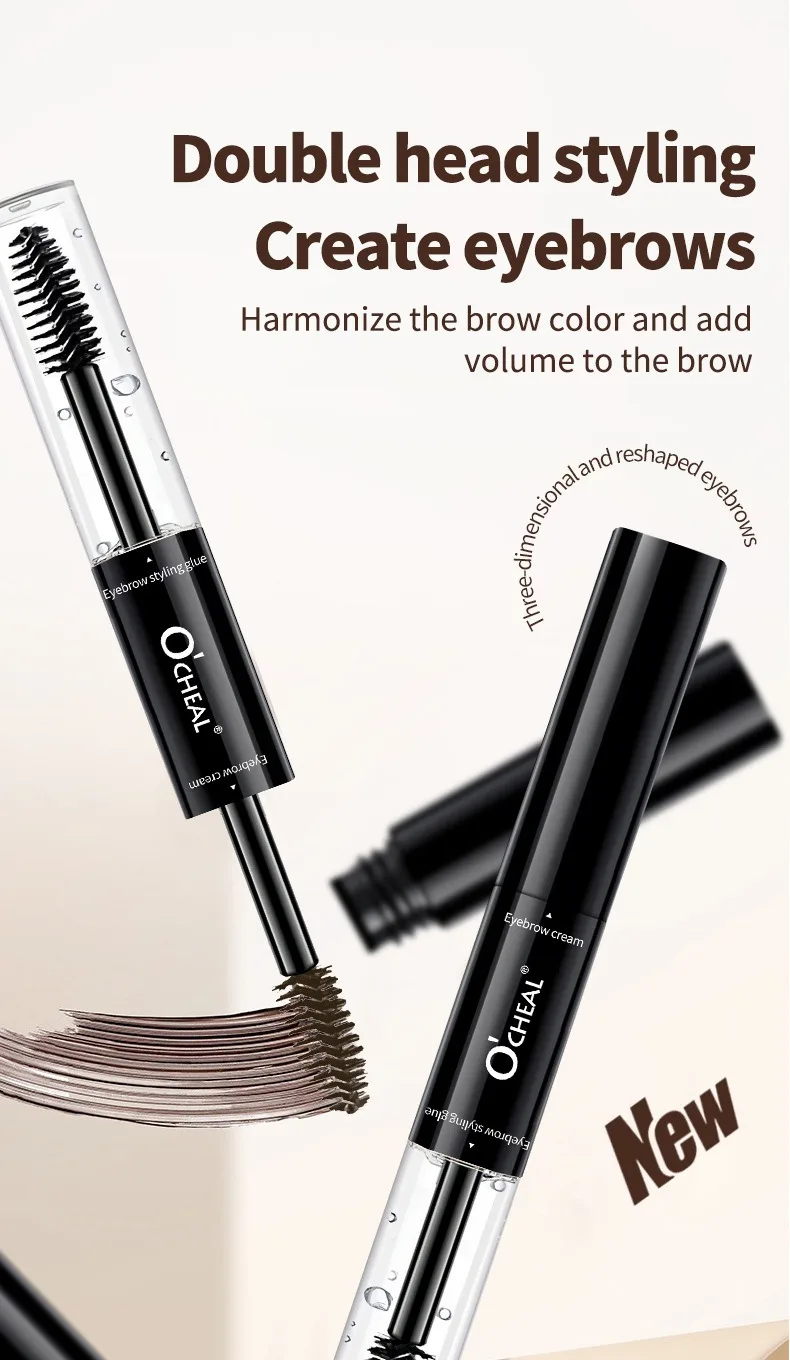 2-in-1 Double-Ended Brow Cream Gel - Smudge-Proof Waterproof Sweat-Resistant Long Lasting Eyebrow Tint Natural Hair-Like Strokes 6 S21790cf4db6e4635bd0a7295b4eb97d8z