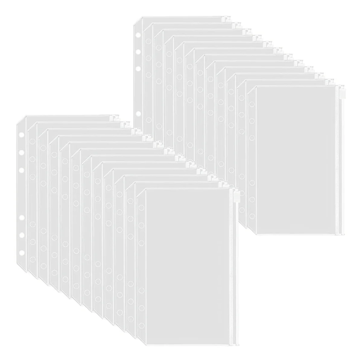 50PCS A6 Binder Pockets 6 Holes Binder Pouch Zipper Folders for 6-Ring Binder PVC Cash Budget Envelopes Zipper Bag
50PCS A6 Binder Pockets 6 Holes Binder Pouch Zipper Folders for 6-Ring Binder PVC Cash Budget Envelopes Zipper Bag