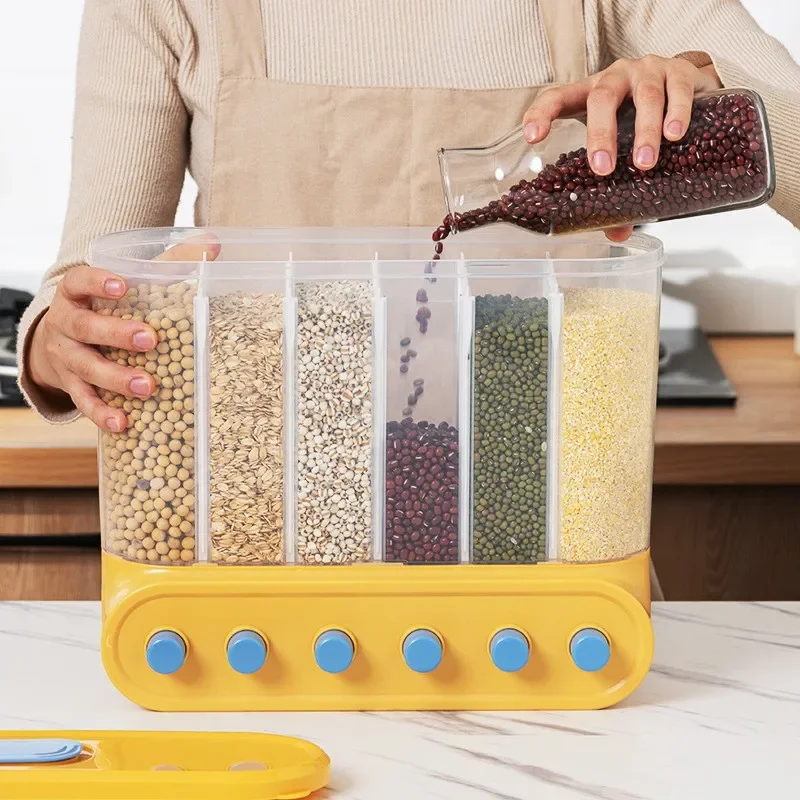 Food Grain Storage Boxes Wall Mounted Storage Can Sealed Tank Tank Moisture Proof Rice Buckets Kitchen Classified Container Case
Food Grain Storage Boxes Wall Mounted Storage Can Sealed Tank Tank Moisture Proof Rice Buckets Kitchen Classified Container Case