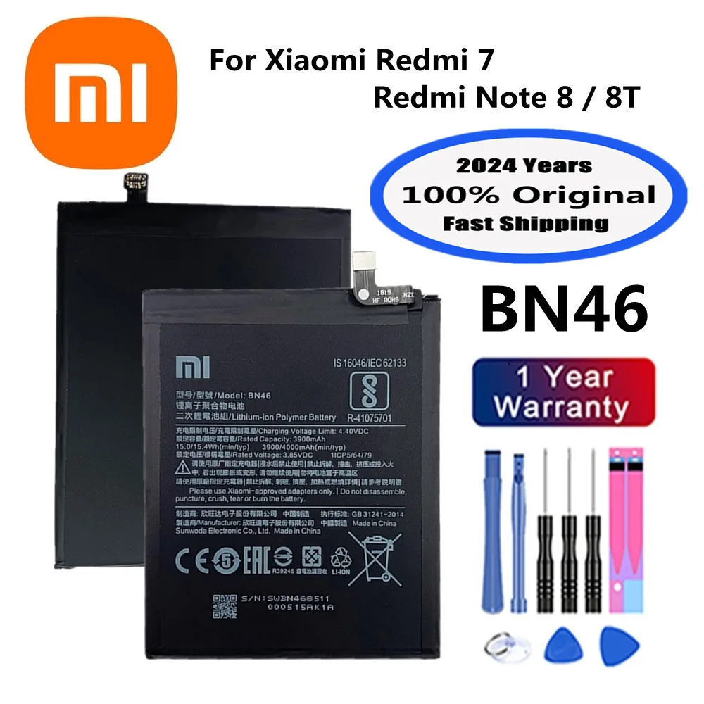 Оригинальный аккумулятор BN46 2024 года для Xiaomi Redmi Note 8 8T Note8 / Redmi 7 Redmi7, высококачественные сменные батареи 4000 мАч
Оригинальный аккумулятор BN46 2024 года для Xiaomi Redmi Note 8 8T Note8 / Redmi 7 Redmi7, высококачественные сменные батареи 4000 мАч