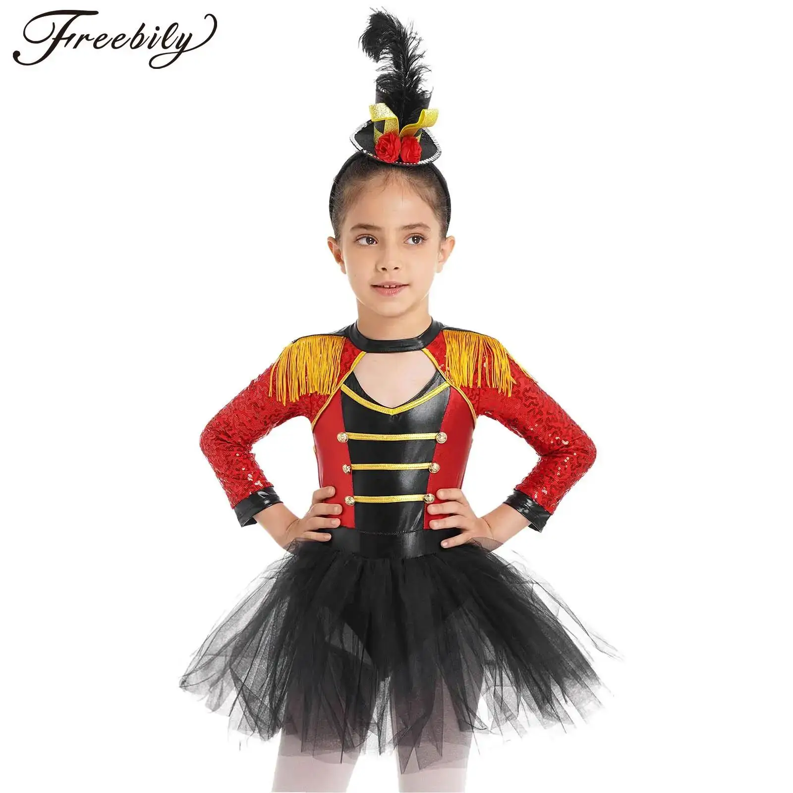 Kids Girls Circus Ringmaster Costumes Halloween Carnival Birthday Party Lion Tamer Fancy Dress Up Tassel Sequin Tutu Dress
Kids Girls Circus Ringmaster Costumes Halloween Carnival Birthday Party Lion Tamer Fancy Dress Up Tassel Sequin Tutu Dress