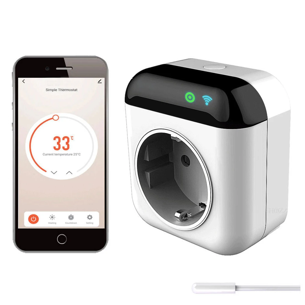 

Tuya Programmable WiFi Smart Thermostat Plug Outlet Temperature Controller Smart Home Thermoregulator Socket Alexa Google Home