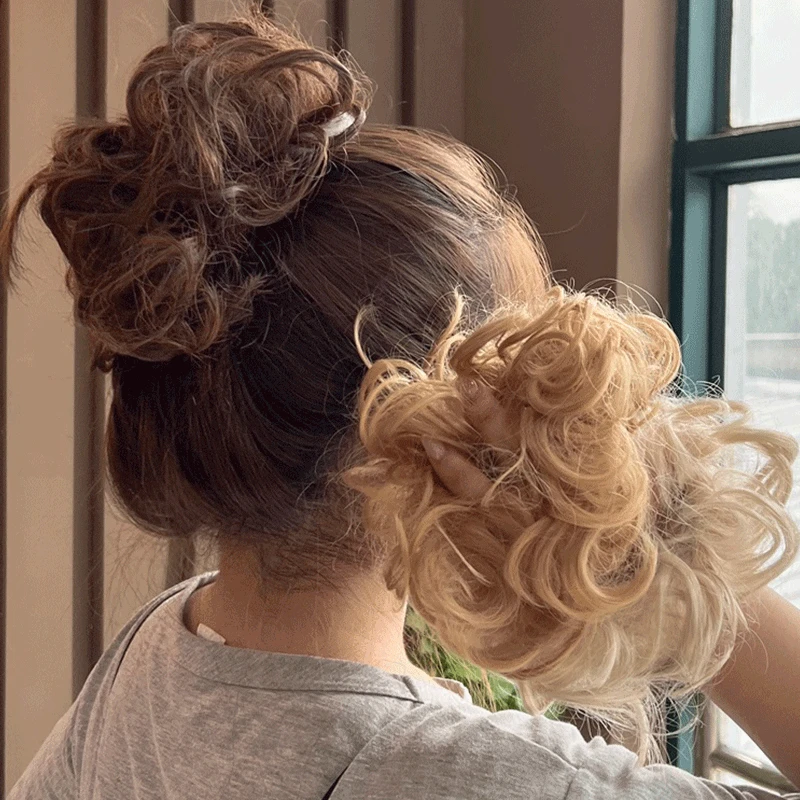 Messy Bun Hair Piece Curly Wavy Scrunchies Hair Ring for Women's Hair Synthetic Fake Hair Extensions Rubber Bands
Messy Bun Hair Piece Curly Wavy Scrunchies Hair Ring for Women's Hair Synthetic Fake Hair Extensions Rubber Bands
