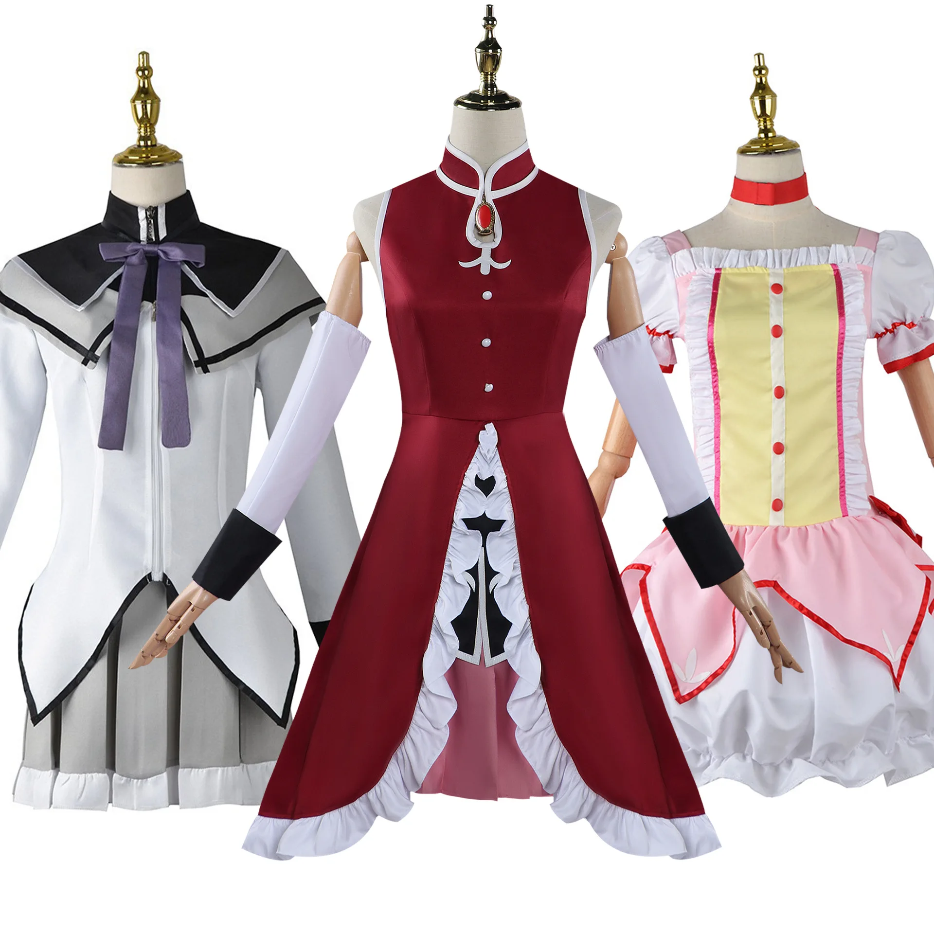 Anime Puella Magi Madoka Magica Kaname Madoka Akemi Homura Tomoe Mami Cosplay Costumes Wig Woman Girls School Uniform Dress
Anime Puella Magi Madoka Magica Kaname Madoka Akemi Homura Tomoe Mami Cosplay Costumes Wig Woman Girls School Uniform Dress