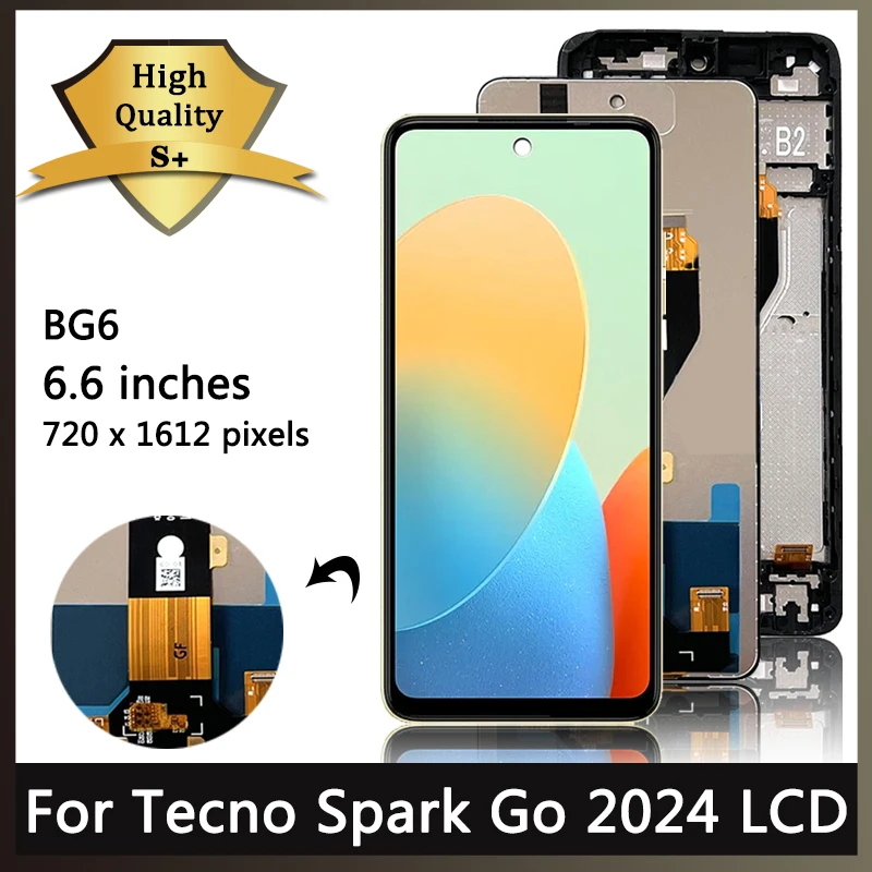 

6.6"inch Tecno BG6 LCD For Tecno Spark GO 2024 LCD BG6 Display Screen Touch Digitizer Assembly Panel Replacement Parts