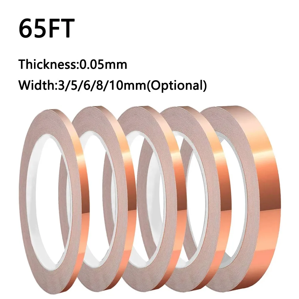 20M Copper Foil Tape Single Side Conductive Shielding Tape Snail Tape Stain Glass Home Appliance Circuit Electrical Repai
20M Copper Foil Tape Single Side Conductive Shielding Tape Snail Tape Stain Glass Home Appliance Circuit Electrical Repai