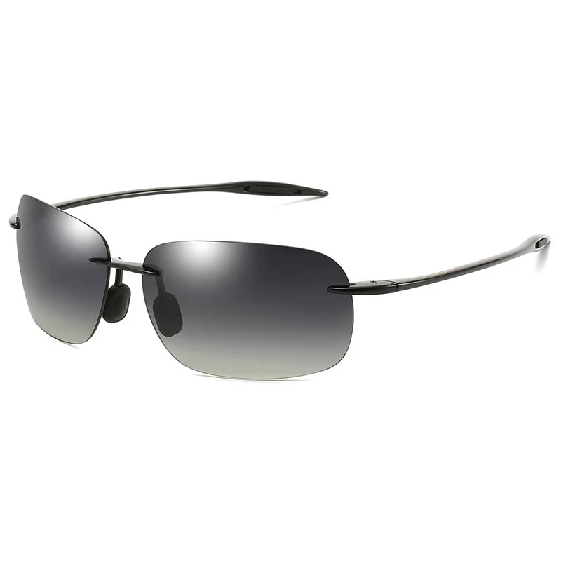 

Солнцезащитные очки Мужские без оправы, классические поляризационные, в прямоугольной оправе, с ультралегкой оправой, для спорта, вождения, UV400, оранжевые