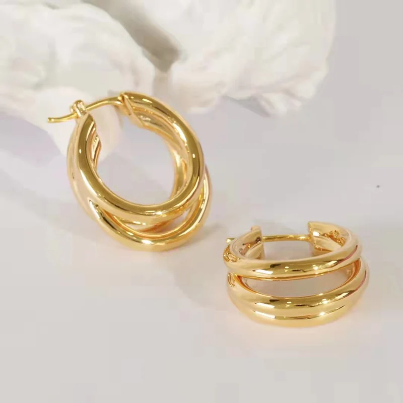 

QYI 18K Yellow Gold Diamond Earrings Fashion Girls Birthday Gifts High Jewelry Au750 Wholesale