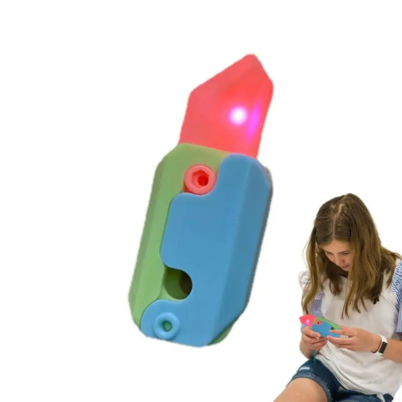 

3D Printed Cutter Flash 3D Gravity Cutter Fidget Toy 3D Printing Carrot Fidget Cutter Toy Retractable Toy Cutter For Stress