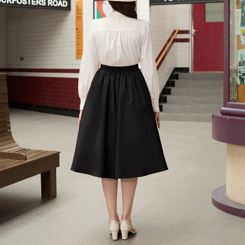 Belle Poque Women's Side Split Skirt Vintage Elastic High Waisted Midi A-Line Flowy Skirts With Pockets Mid-calf Length Skirts
Belle Poque Women's Side Split Skirt Vintage Elastic High Waisted Midi A-Line Flowy Skirts With Pockets Mid-calf Length Skirts
