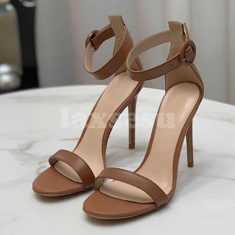 

Ladies High Heeled Sandal Summer 2024 New Style Unique Circular Ankle Buckle Open Toe Lady Shoes Concise Versatile Sandals