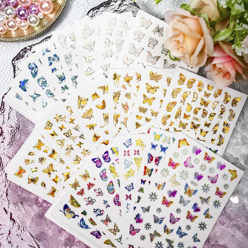 16Pcs/Set Holographic 3D Butterfly Nail Stickers 3D Laser Gold Silver Adhesive Decals Bronzing Butterfly Slider Nail Wraps
16Pcs/Set Holographic 3D Butterfly Nail Stickers 3D Laser Gold Silver Adhesive Decals Bronzing Butterfly Slider Nail Wraps