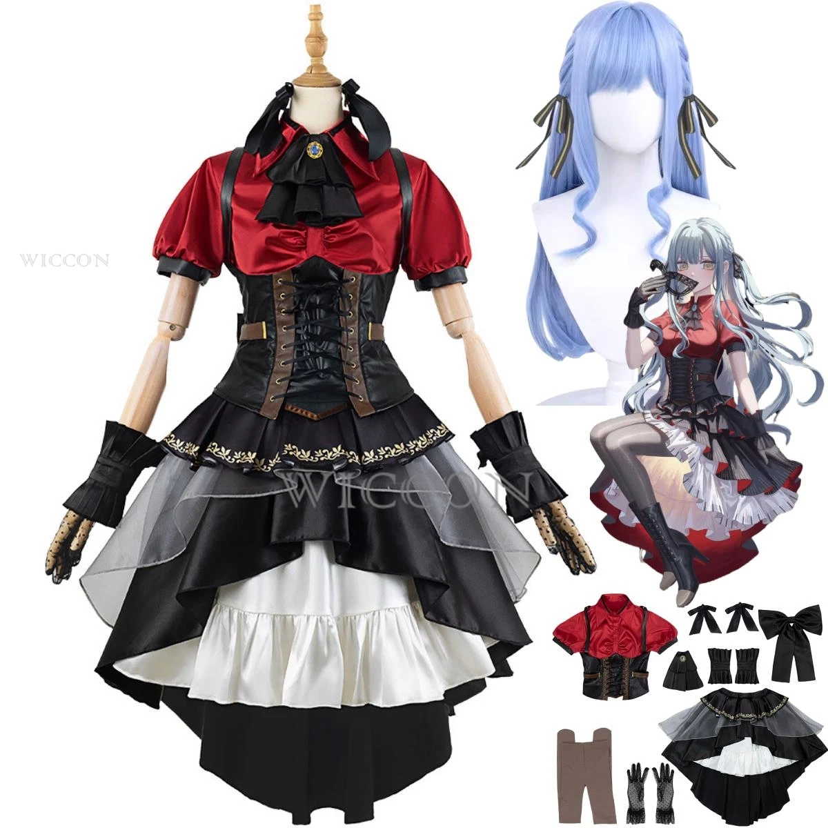 Anime BanG Dream! Togawa Sakiko Cosplay Costume Lacus Oblivionis Wig Princess Skirt Lolita Woman Kawaii Carnival Christmas Suit
Anime BanG Dream! Togawa Sakiko Cosplay Costume Lacus Oblivionis Wig Princess Skirt Lolita Woman Kawaii Carnival Christmas Suit