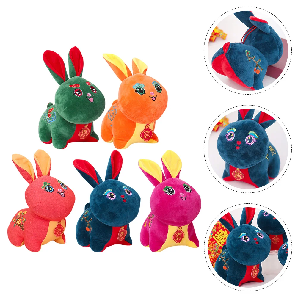 5Pcs 2023 Year of the Rabbit Mascot New Year Hanging Pendants New Year Zodiac Rabbit Plush Toys for New Year Decorations 2023
5Pcs 2023 Year of the Rabbit Mascot New Year Hanging Pendants New Year Zodiac Rabbit Plush Toys for New Year Decorations 2023