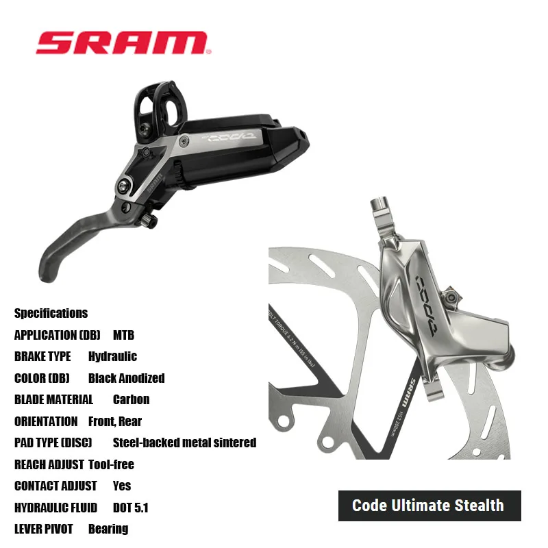 

SRAM 2023 NEW MODEL Code Ultimate Stealth Hydraulic BRAKE Stealth body design to complement our AXS cockpit