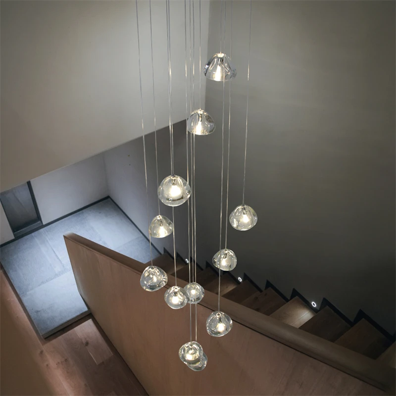 Sage staircase Chandelier