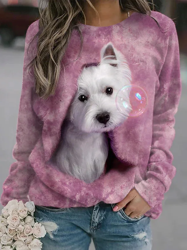 Sweatshirts Women Round Neck Fashion 3d Print Animal Dogs Girls Oversized Tracksuits Pullover Girls Long sleeves Clothing Coat
Sweatshirts Women Round Neck Fashion 3d Print Animal Dogs Girls Oversized Tracksuits Pullover Girls Long sleeves Clothing Coat