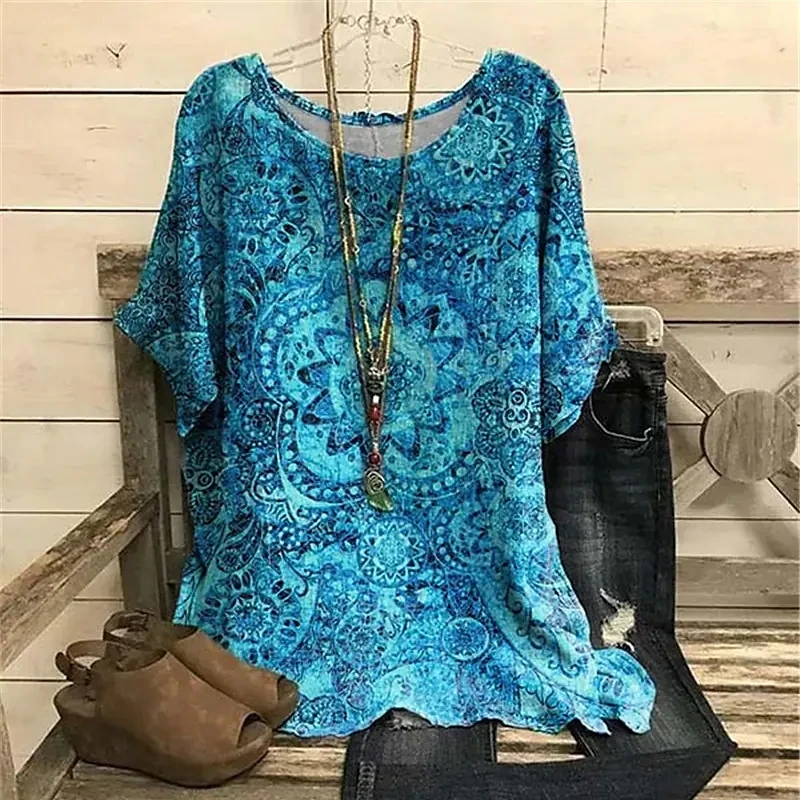 2023 New Summer New 3D Flower Prin O-Neck Short Sleeve Round Neck Ladies T-Shirt Fashion Tops Casual Loose Everyday Streetwear
2023 New Summer New 3D Flower Prin O-Neck Short Sleeve Round Neck Ladies T-Shirt Fashion Tops Casual Loose Everyday Streetwear
