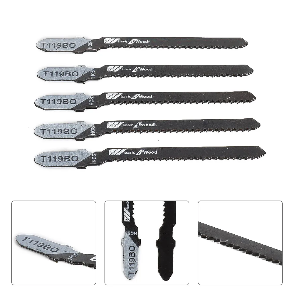 5Pcs 12TPI HCS Jig Saw Blade T-Shank Wood Cutting Jigsaw Woodworking Reciprocating Saw Blades T119BO Tool Set
5Pcs 12TPI HCS Jig Saw Blade T-Shank Wood Cutting Jigsaw Woodworking Reciprocating Saw Blades T119BO Tool Set
