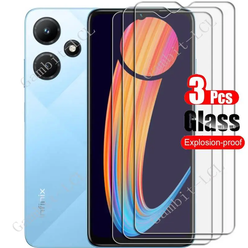 

3PCS 9H HD Tempered Glass For Infinix Hot 30i NFC Protective Film On InfinixHot30I Hot30I X669 6.6" Screen Protector Cover