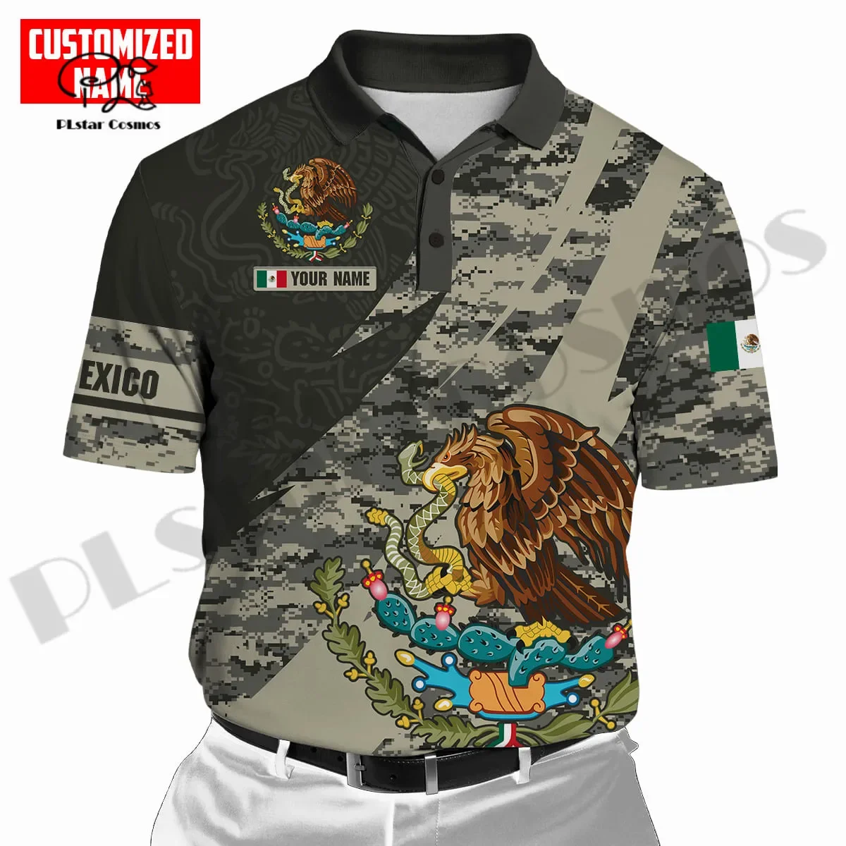 

PLstarCosmos 3DPrind Mexico Polo Shirt Personalized Team Funny Summer Harajuku Sleeveless Tees Fitness Unisex Style-2