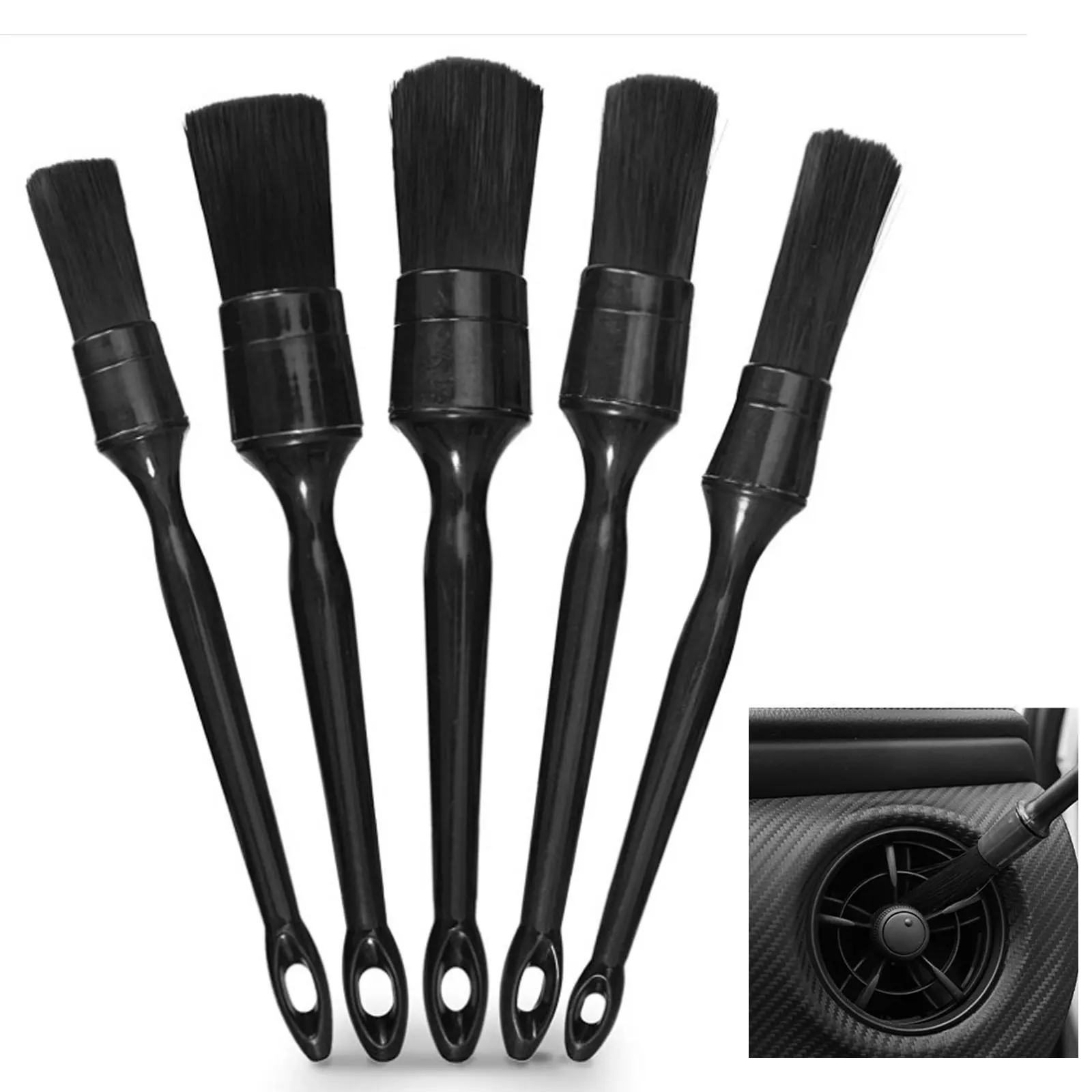 

Car Detailing Brush Set Car Cleaning Brushes For Car Wheel Air Outlet Vents Detail Brush Auto Cleaning Kit Tools Accessories