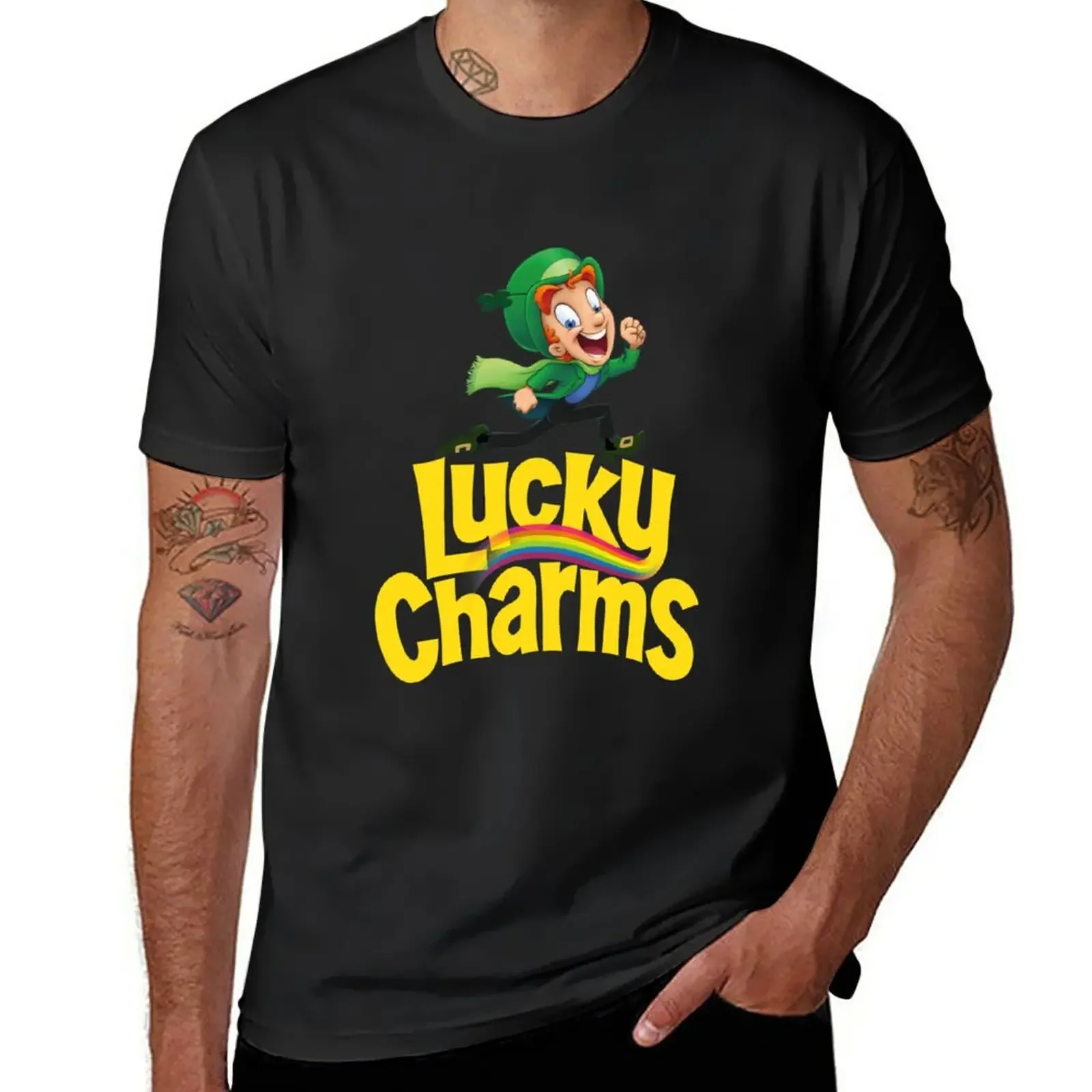 Футболки lucky charms, футболки с графическим рисунком, мужские хлопковые футболки на заказ 
Футболки lucky charms, футболки с графическим рисунком, мужские хлопковые футболки на заказ