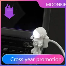 

Funny Astronaut USB Gadget Spaceman USB LED Light Adjustable Night Light Gadgets for Computer PC Lamp galaxy light projector