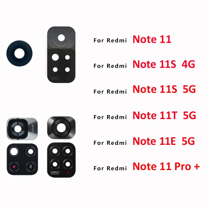 

Для Xiaomi Redmi Note 11 Pro + Plus Φ 11T 11S 11E стеклянная крышка объектива задней камеры с клейкой наклейкой