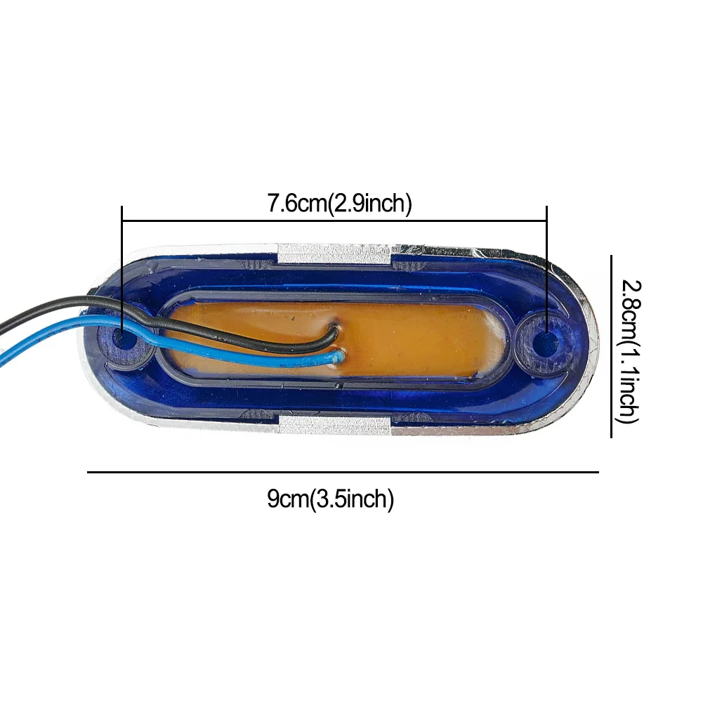 Blue 4LED Side Marker Indicators Light Car Signal Brake Rear Warning Tail Light 12-24V Warning Lamp Fits For Truck Trailer
Blue 4LED Side Marker Indicators Light Car Signal Brake Rear Warning Tail Light 12-24V Warning Lamp Fits For Truck Trailer