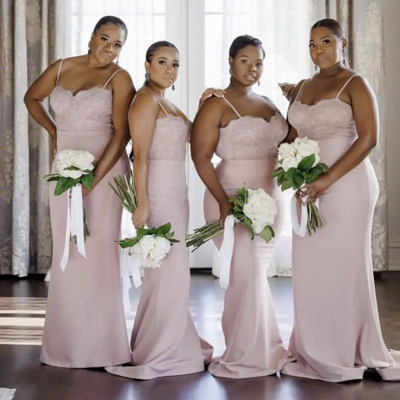 Lace Bridesmaid Dresses Sweetheart Spaghetti Mate Satin Mermaid Bridesmaid Dresses Lace Up Back Wedding Party Bridesmaid Gowns
Lace Bridesmaid Dresses Sweetheart Spaghetti Mate Satin Mermaid Bridesmaid Dresses Lace Up Back Wedding Party Bridesmaid Gowns