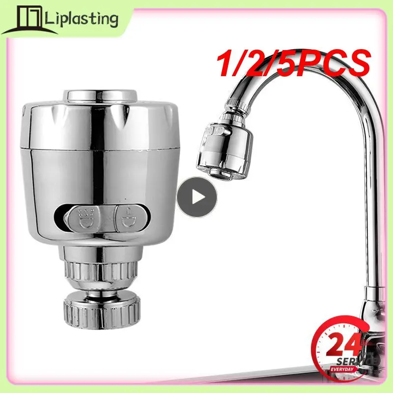 

1/2/5PCS Innovative Kitchen Shower 360° Faucet Splash Stainless Steel Splash-Proof Universal Tap Shower Water Rotatable Filter