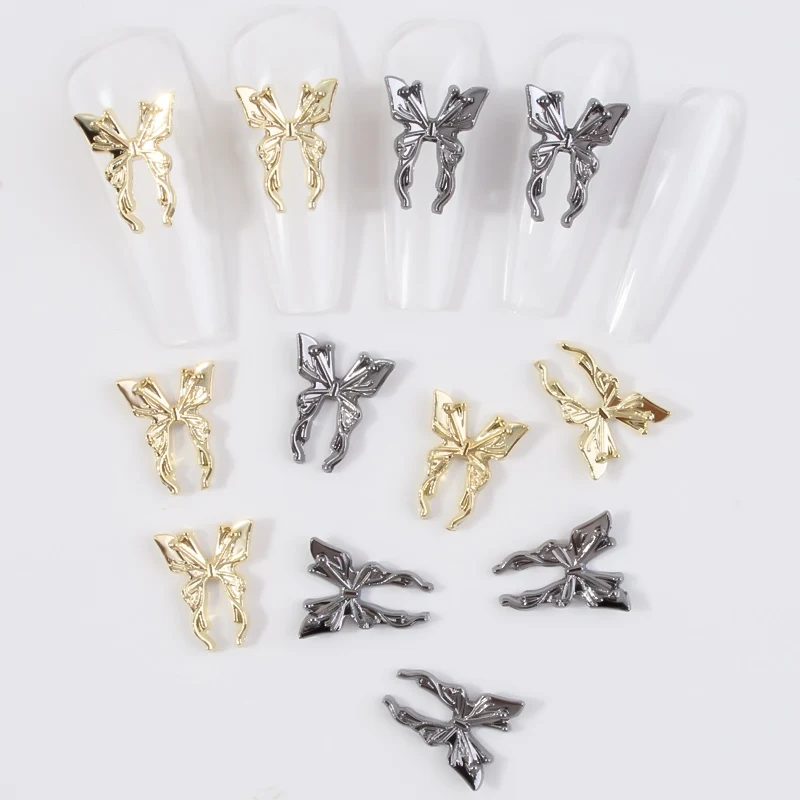 10pcs Luxury Alloy Butterfly Wings Nail Charms Gold Silver Butterfly DIY Rhinestone Luxury Jewelry For Nails Art Decoration
10pcs Luxury Alloy Butterfly Wings Nail Charms Gold Silver Butterfly DIY Rhinestone Luxury Jewelry For Nails Art Decoration