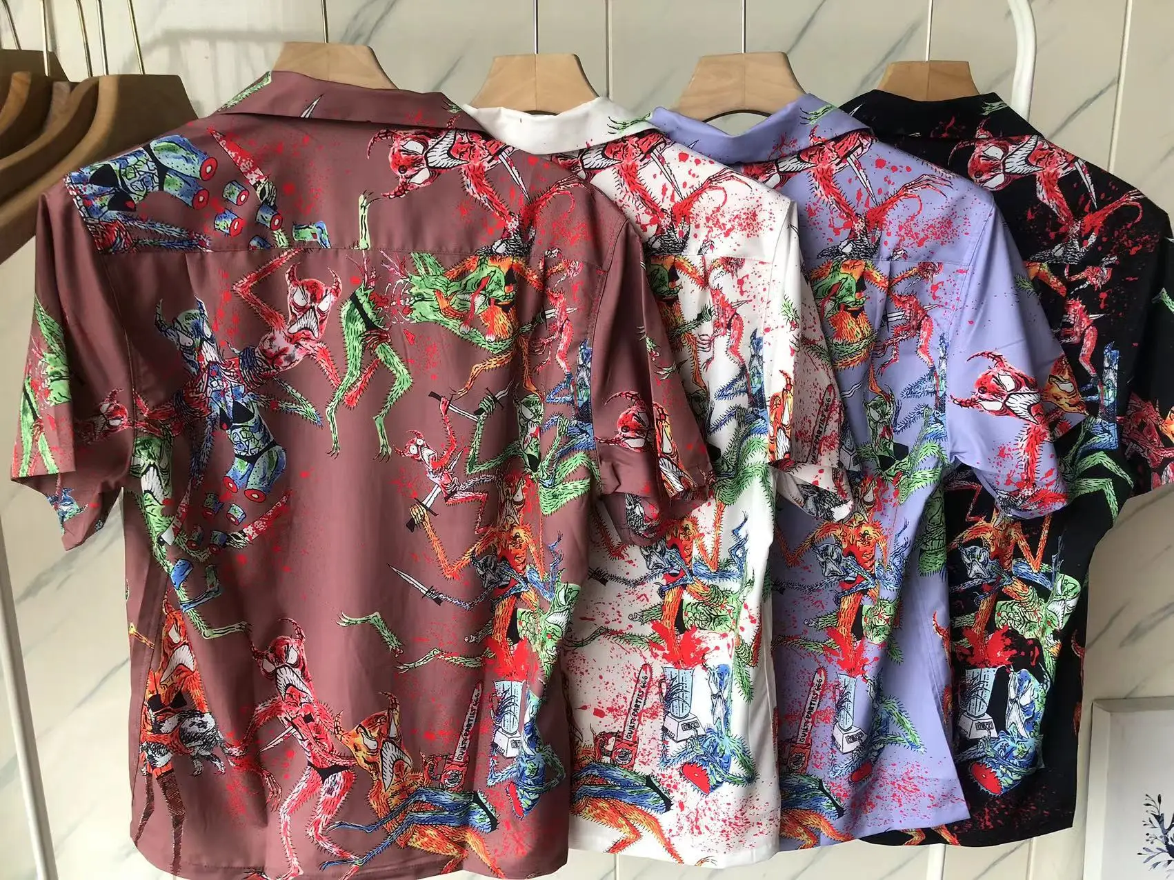 23SS Classic Гавайская рубашка Wacko Maria с принтом в виде призрака, граффити, Классическая Свободная рубашка для мужчин и женщин, Lil Peep, 1:1
23SS Classic Гавайская рубашка Wacko Maria с принтом в виде призрака, граффити, Классическая Свободная рубашка для мужчин и женщин, Lil Peep, 1:1