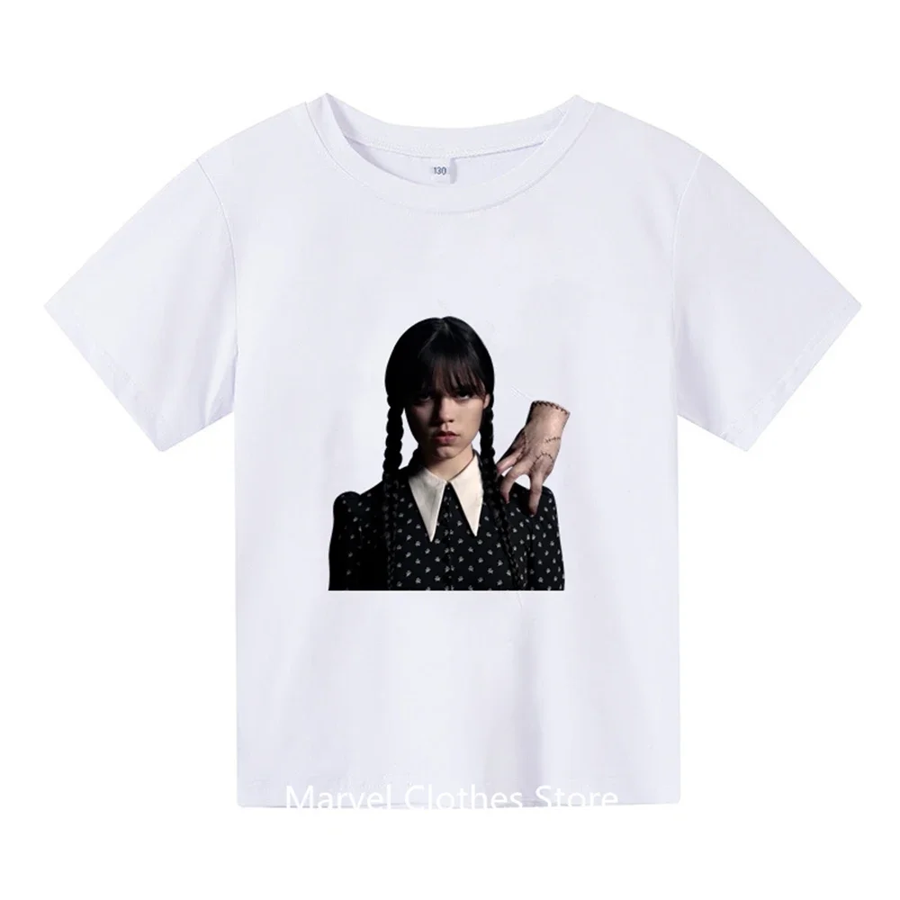 Wednesday Addams Children Casual T-Shirt Cartoons Clothes Kid Girl Boy Nevermore Academy T Shirt Little Baby Casual Tops Tees
Wednesday Addams Children Casual T-Shirt Cartoons Clothes Kid Girl Boy Nevermore Academy T Shirt Little Baby Casual Tops Tees