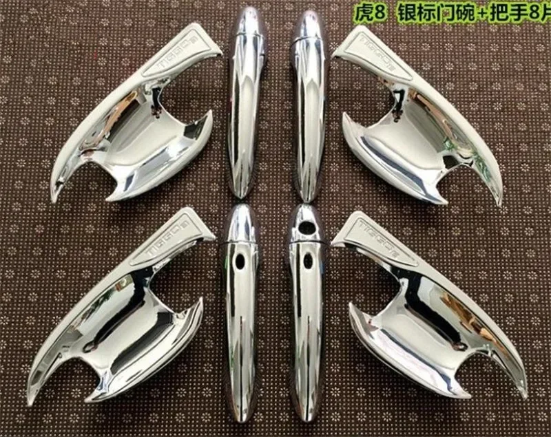 

Car styling for Chery Tiggo 8 2018 2019 2020 2021 ABS Chrome Door Handle Bowl Door handle Protective covering Cover Trim