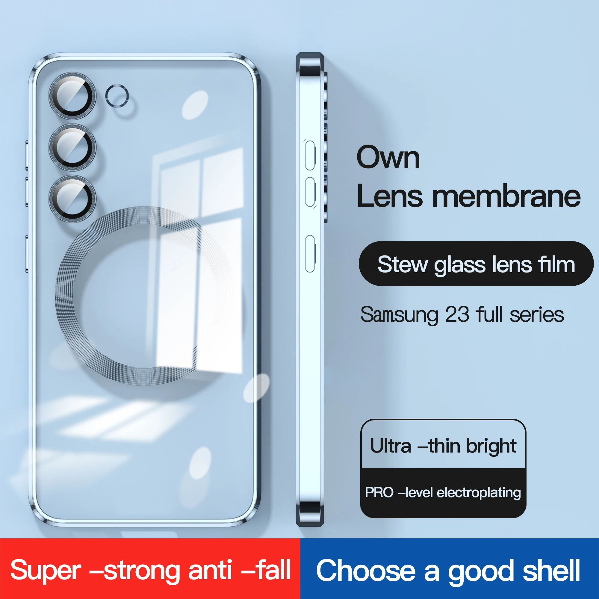 YurKem Magnetic Case For Samsung Galaxy S23 Ultra S23 Plus Wireless Charging Cover Hard Clear Back Shockproof Full Camera Shell
YurKem Magnetic Case For Samsung Galaxy S23 Ultra S23 Plus Wireless Charging Cover Hard Clear Back Shockproof Full Camera Shell