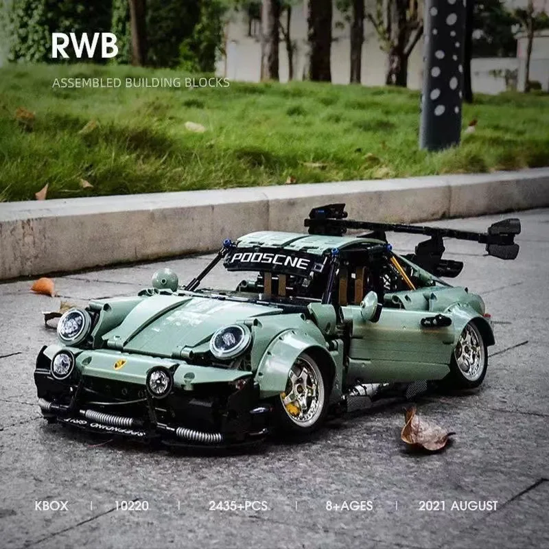 City Green Supercar 964 RWB 1:10 Model Low-Profile Wide-body Racing Car Technology Mechanical Car Building Blocks Toys Boys Gift City Green Supercar 964 RWB 1:10 Model Low-Profile Wide-body Racing Car Technology Mechanical Car Building Blocks Toys Boys Gift