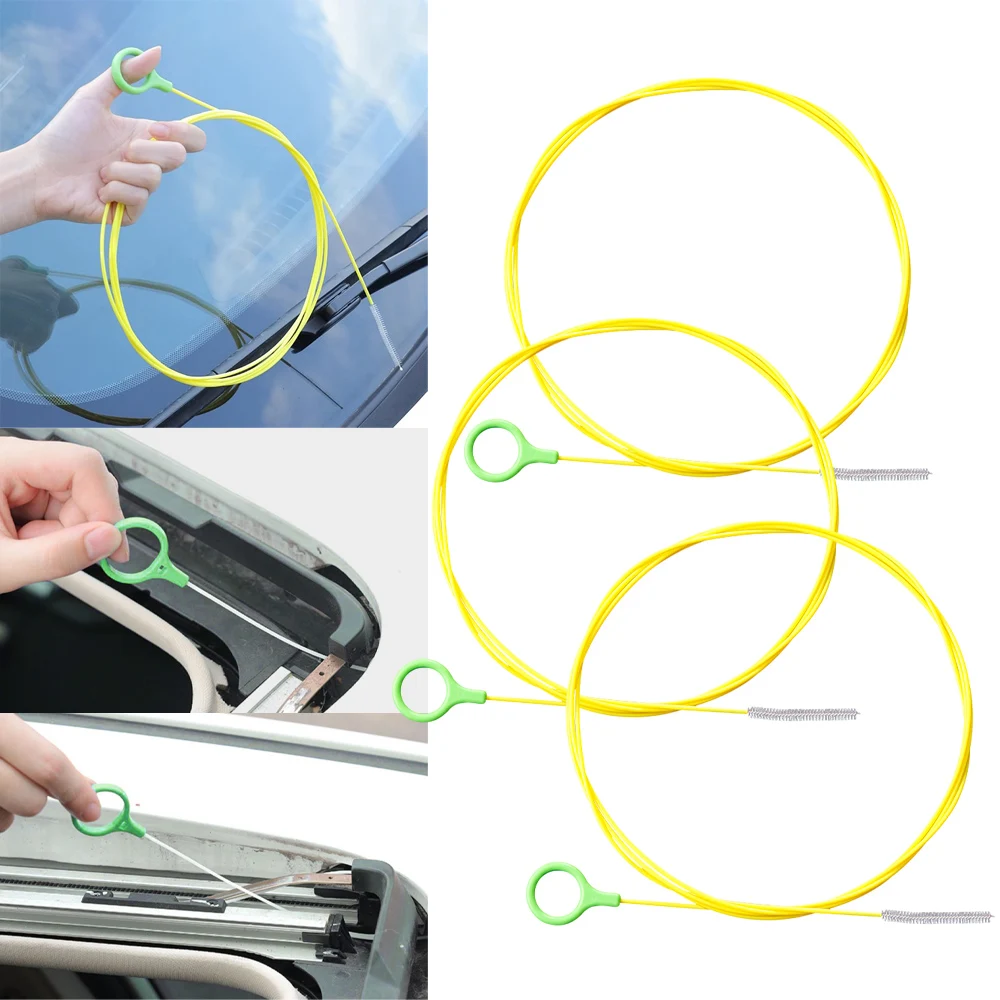 

230cm Car Cleaning Scrub Brush Drain Dredge Auto Sunroof Long Hoses Detailing Cleaning Tool Spiral Cleaning Brush Drain Cleaner
