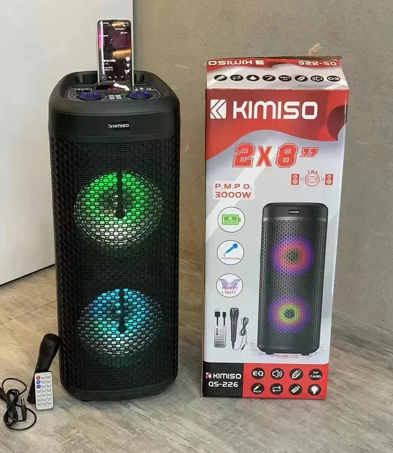 3000W Peak High Power Family Party Karaoke Sound Heavy Bass Outdoor Portable Wireless Bluetooth Speakers With Mic LED Cool Light
3000W Peak High Power Family Party Karaoke Sound Heavy Bass Outdoor Portable Wireless Bluetooth Speakers With Mic LED Cool Light