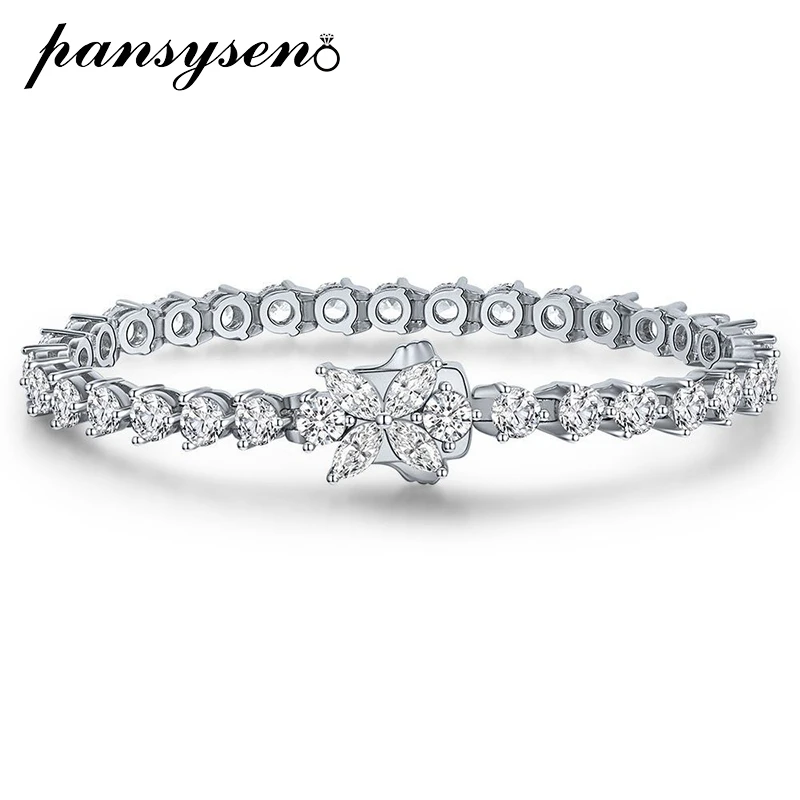 PANSYSEN Original 925 Sterling Silver Women Leaf Simulated Moissanite Diamond Charm Bracelets Bangle Handmade Fine Jewelry Gift
PANSYSEN Original 925 Sterling Silver Women Leaf Simulated Moissanite Diamond Charm Bracelets Bangle Handmade Fine Jewelry Gift