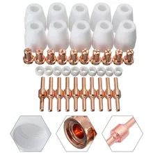 40Pcs Air Plasma Cutter Consumables Extend Tips Of PT-31 LG-40 Torch CUT-40 CUT-50D Nozzle Extended Shroud Shield Cup Kit
40Pcs Air Plasma Cutter Consumables Extend Tips Of PT-31 LG-40 Torch CUT-40 CUT-50D Nozzle Extended Shroud Shield Cup Kit