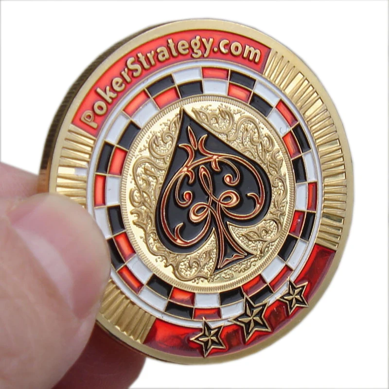 

Poker Cards Guard Gold Plated Collectible Coins Good Luck Challenge Casino Dealer Chips Set Coloured Souvenir Coins Set Crafts