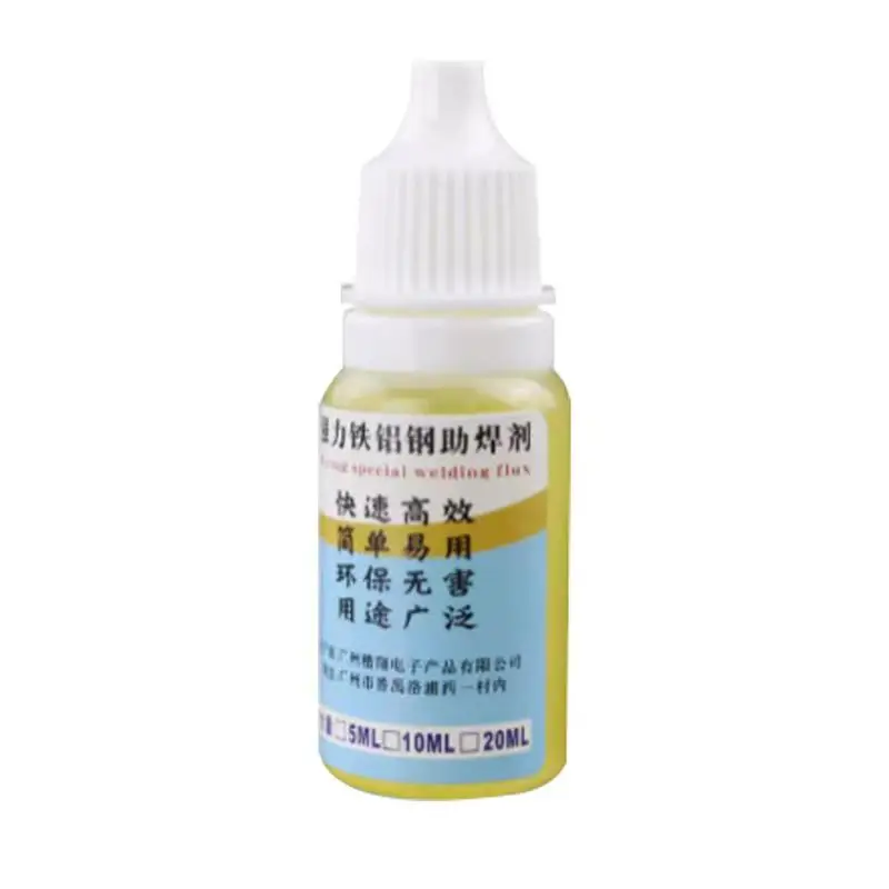 Soldering Flux No Clean 0.33oz Metal Liquid Solder Flux Aluminum And Electronics 18650 Battery Soldering Fluid No Water Cleaning
Soldering Flux No Clean 0.33oz Metal Liquid Solder Flux Aluminum And Electronics 18650 Battery Soldering Fluid No Water Cleaning