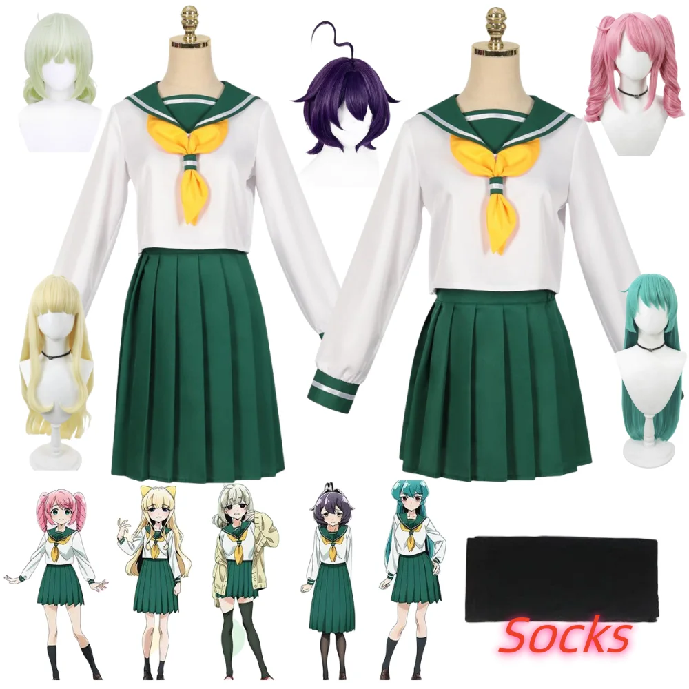 

Hiiragi Utena Minakami Sayo Tenkawa Kaoruko Cosplay Anime Gushing Over Magical Girls Araga Kiwi Costume Wig JK School Uniform