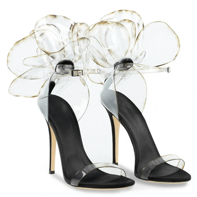 Transparent Flower Luxury Sandals One-word Buckle Strap Pumps Peep Toe Stiletto High Heels New Style Party Elegant Women Shoes
Transparent Flower Luxury Sandals One-word Buckle Strap Pumps Peep Toe Stiletto High Heels New Style Party Elegant Women Shoes