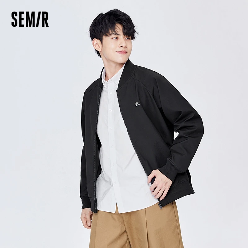 

Semir 2022 New Coat Tide Brand Men Spring And Autumn High-End Handsome Pilot Jacket Casual Black Top
