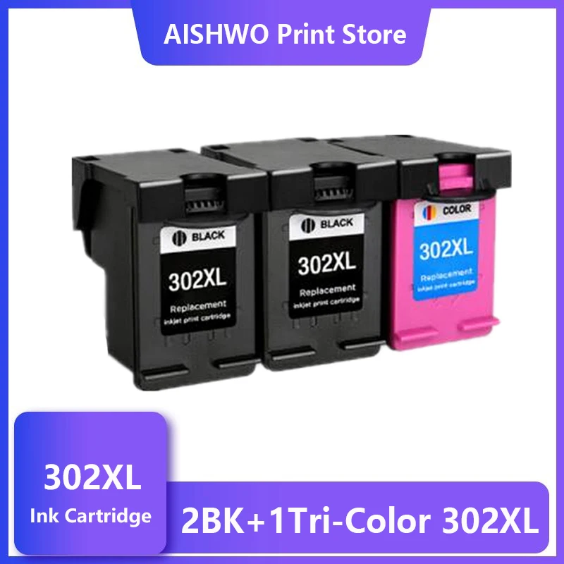 

Replacement 302XL Ink Cartridge For HP 302 XL For HP302 Deskjet 2130 2135 1110 3630 3632 Officejet 3830 3834 4650 Printer