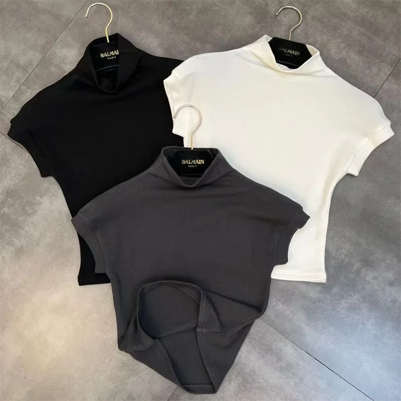 Girls Summer tshirt Half High Neck Short Sleeve Tight T-shirt Korean Solid Color Teenage Kids Clothes Tee Shirt Tops 3 To 16 Yrs
Girls Summer tshirt Half High Neck Short Sleeve Tight T-shirt Korean Solid Color Teenage Kids Clothes Tee Shirt Tops 3 To 16 Yrs